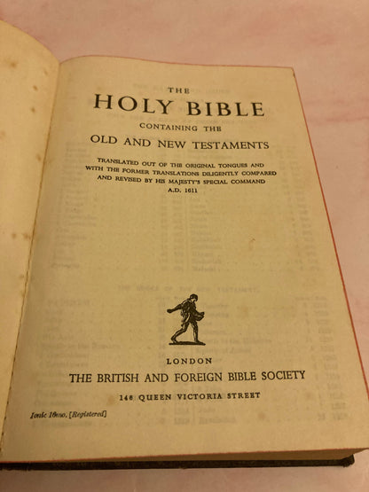 1952 Holy Bible - The British and Foreign Bible Society - (Ref 191)