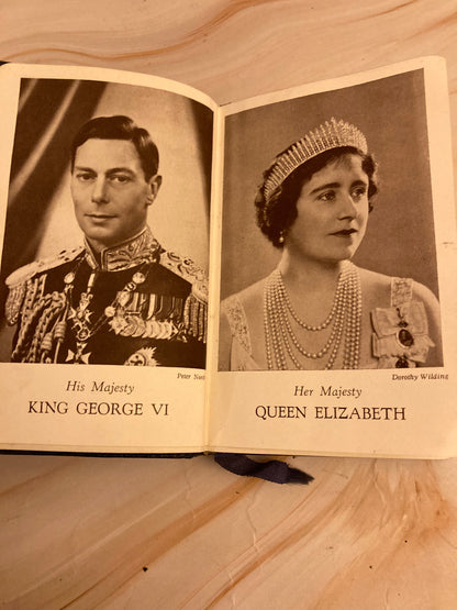 King George VI 1937 Coronation Common Prayer Hymns A&M Pocket Size - (Ref x182)