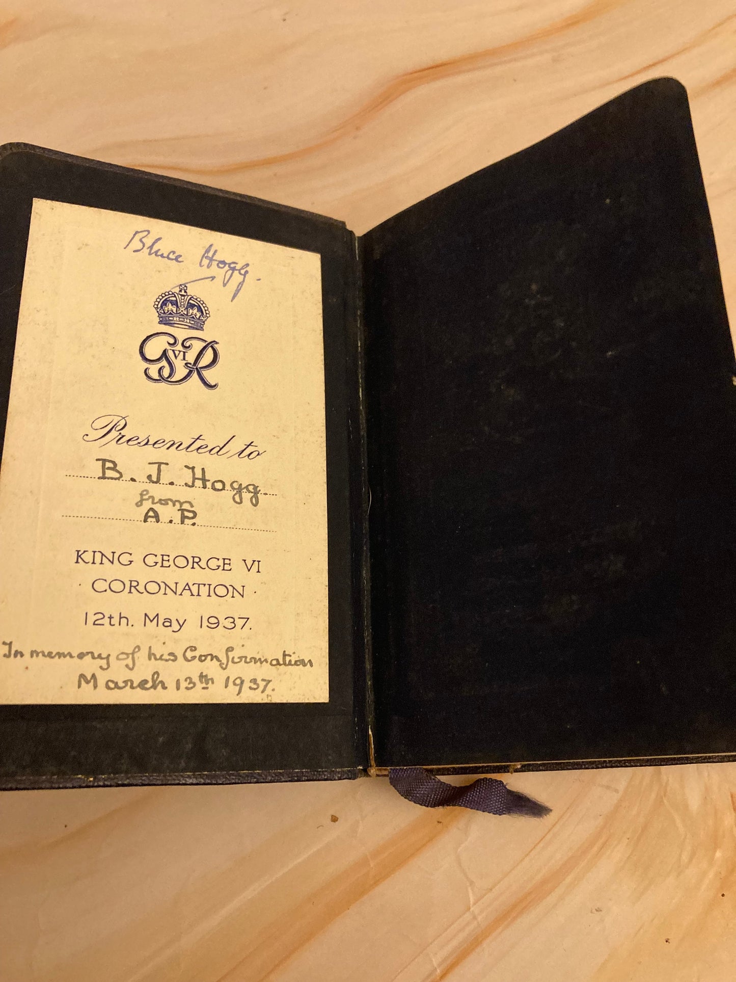 King George VI 1937 Coronation Common Prayer Hymns A&M Pocket Size - (Ref x182)