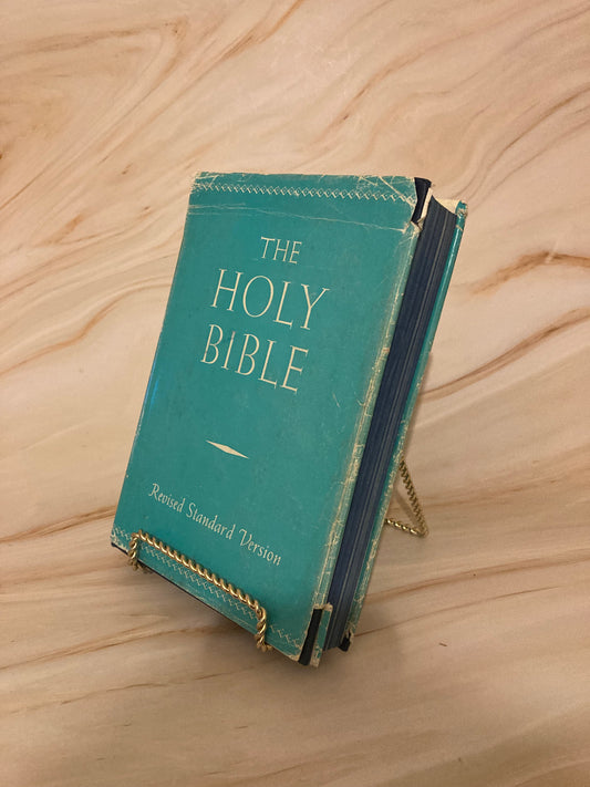 1952 bible - revised standard version bible blue hardback cover - (x11) - blue edges