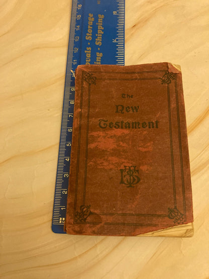 Mini new testament bible 1831 vintage paperback bible - (ref x155)