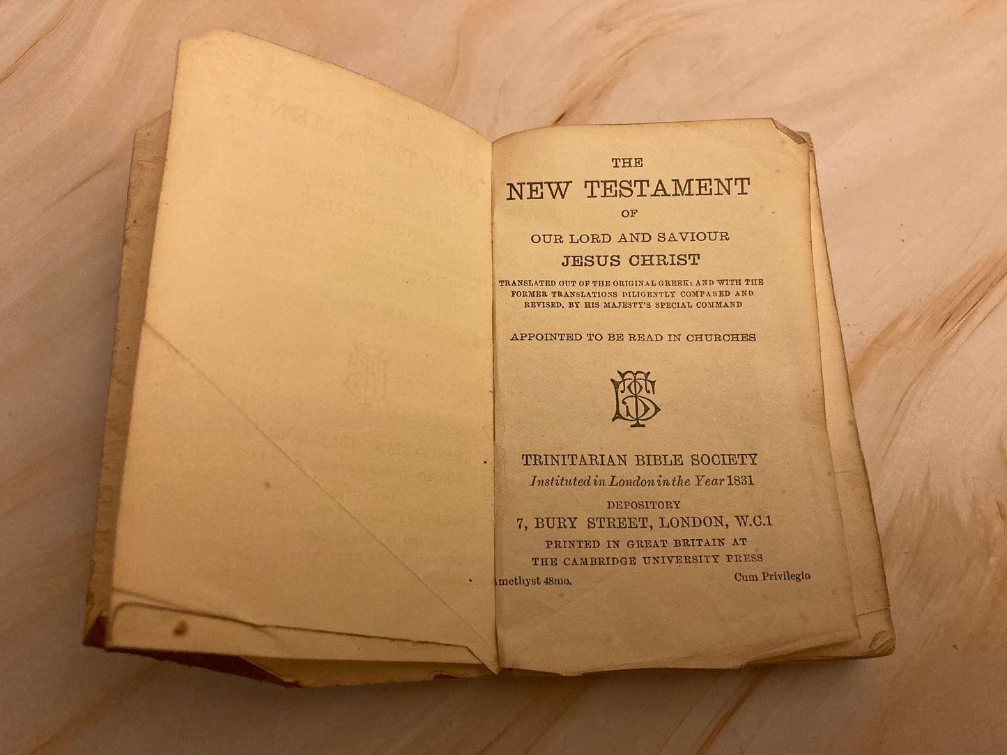 Mini new testament bible 1831 vintage paperback bible - (ref x155)