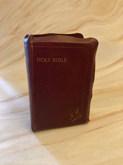 Red Wine Holy Bible 1953 National Bible Society of Scotland - (Ref X124)