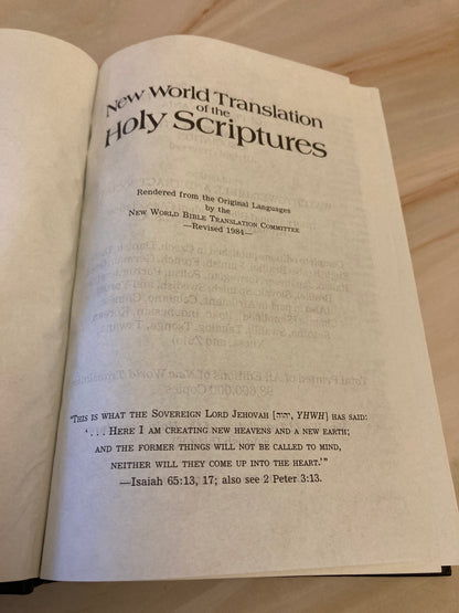 New World Translation Holy Bible 1984 - (Ref X121)