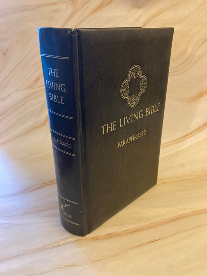 The Living Bible Paraphrased Book Green Vintage Bible Hardback - (Ref X3)