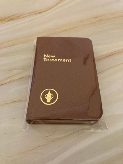 Brown Pocket Size Gideon Bible 1975 - new Testament Small Bible - (Ref X25)