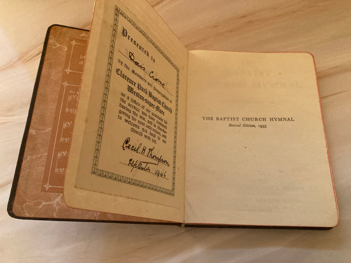 Baptist Church Hymnal Revised Book 1933 - (Ref X102)