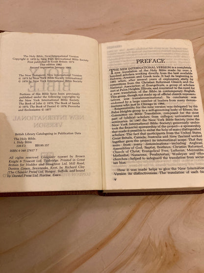 1983 NIV Pocket Size Bible - (Ref x206)