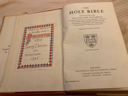 1965 Oxford Holy Bible Non Pareil Edition - (Ref x211)
