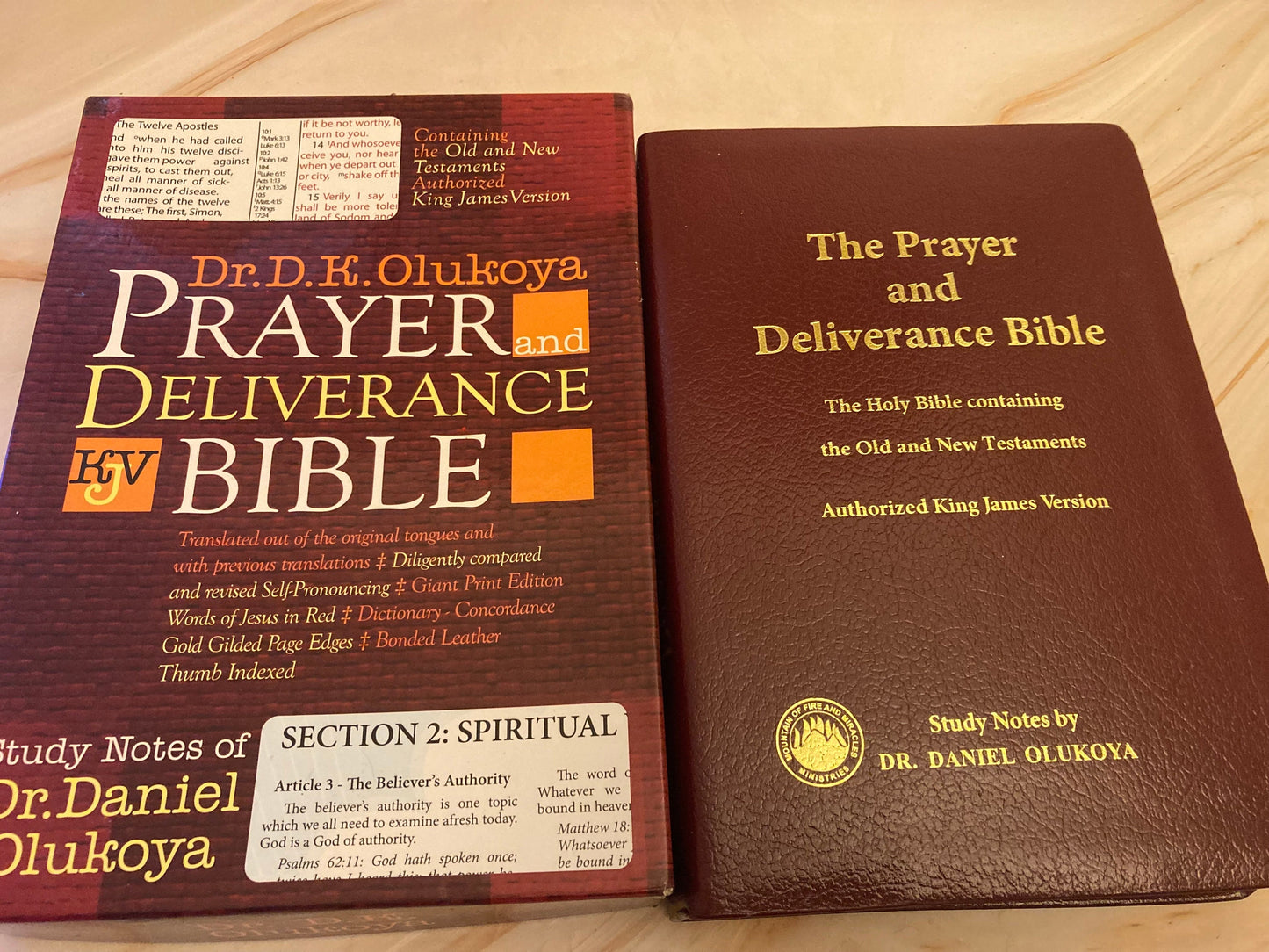 KJV Prayer Deliverance Bible by Dr Daniel Olukoya Mountain of Fire index tab Bible - (Ref x284)