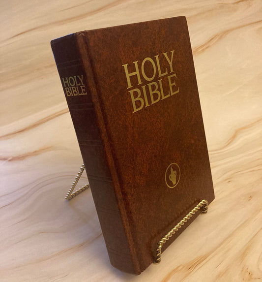 Gideon Holy Bible 1992 - Brown Hardback Vintage Bible - (Ref X7)