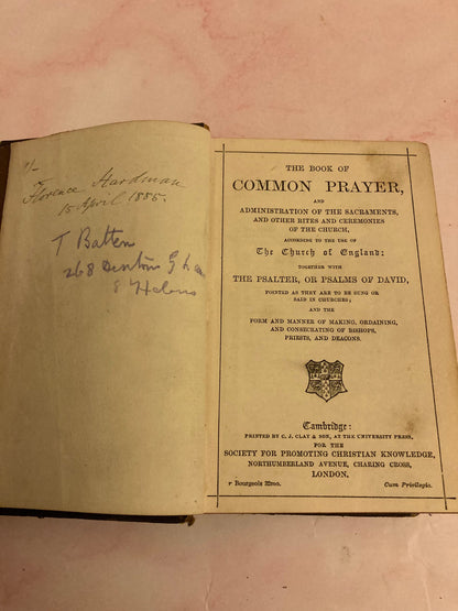 1885 The Book of Common Prayer Pocket Size - (Ref x190)